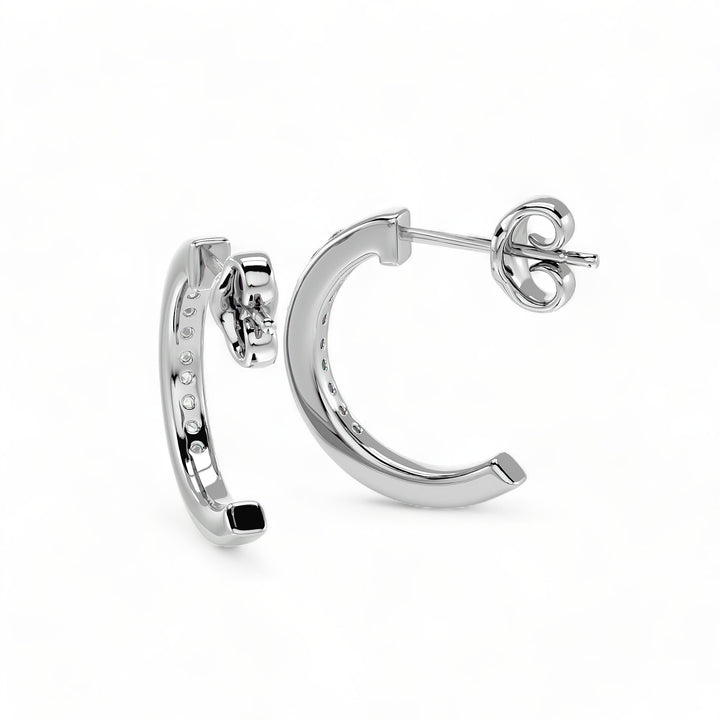 ROUND HOOPS MOISSANITE STUD EARRINGS (2 CT. TW.)