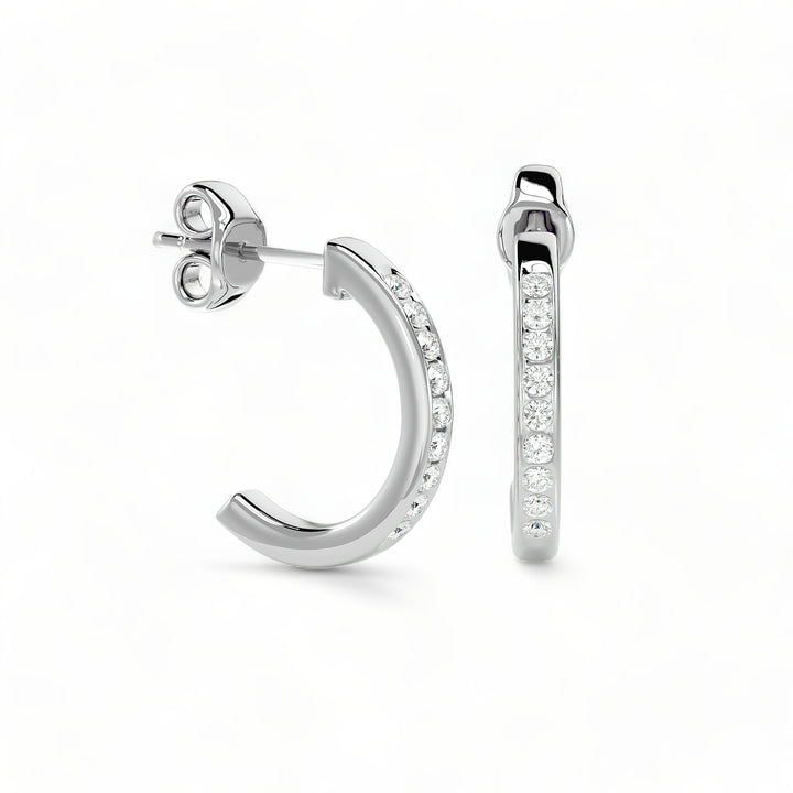 ROUND HOOPS MOISSANITE STUD EARRINGS (2 CT. TW.)