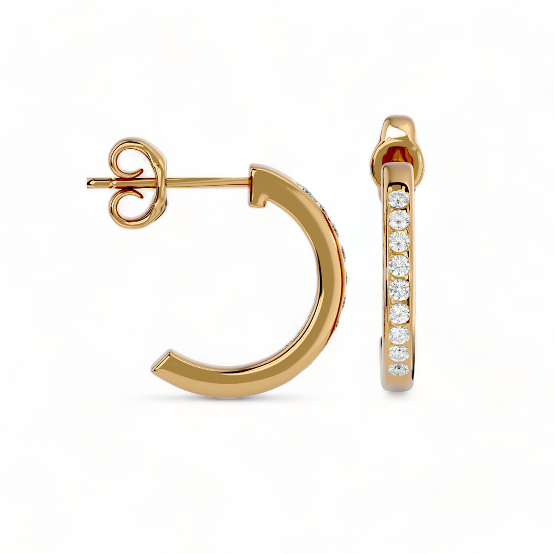 ROUND HOOPS MOISSANITE STUD EARRINGS (2 CT. TW.)