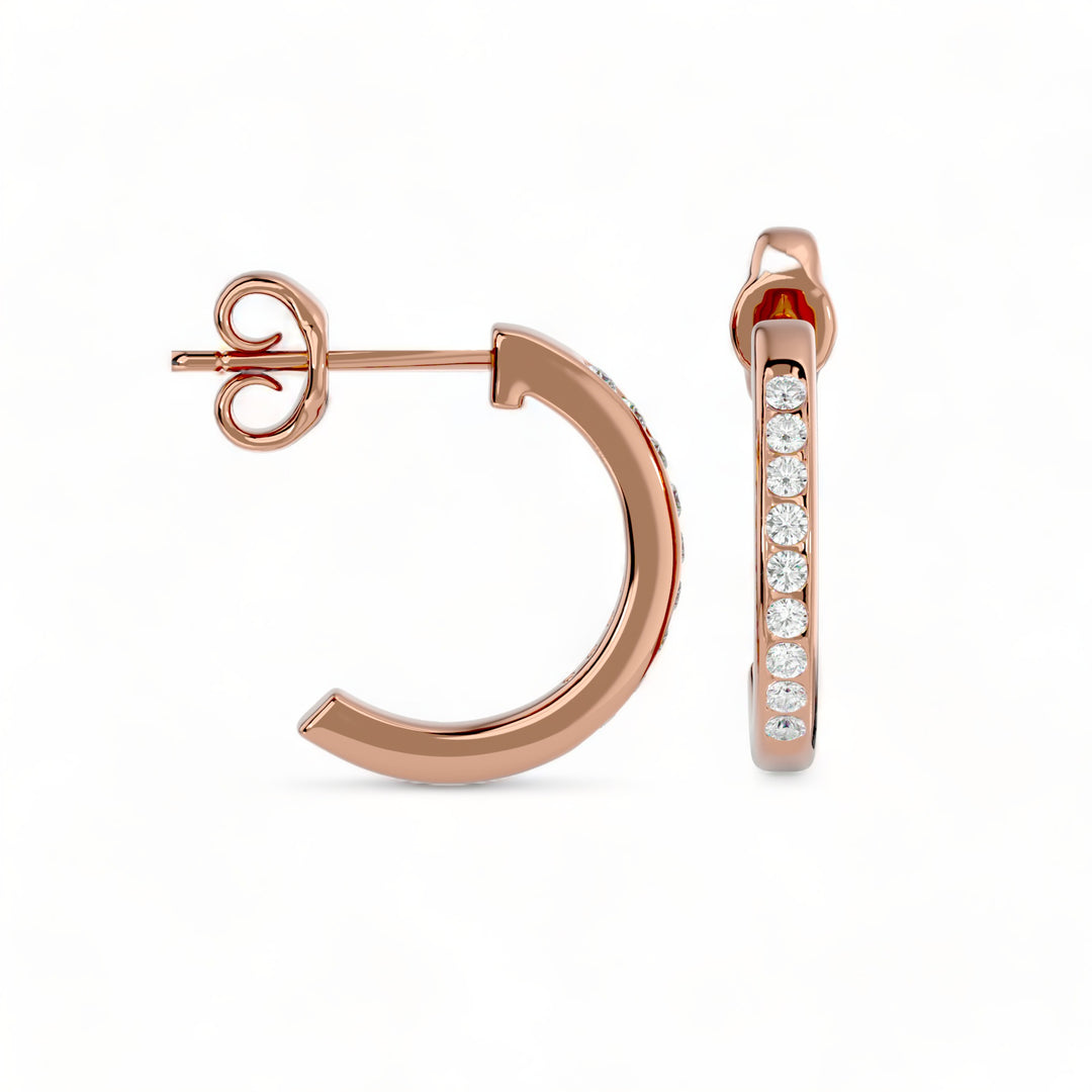 ROUND HOOPS MOISSANITE STUD EARRINGS (2 CT. TW.)