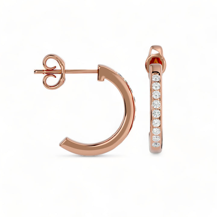 ROUND HOOPS MOISSANITE STUD EARRINGS (2 CT. TW.)