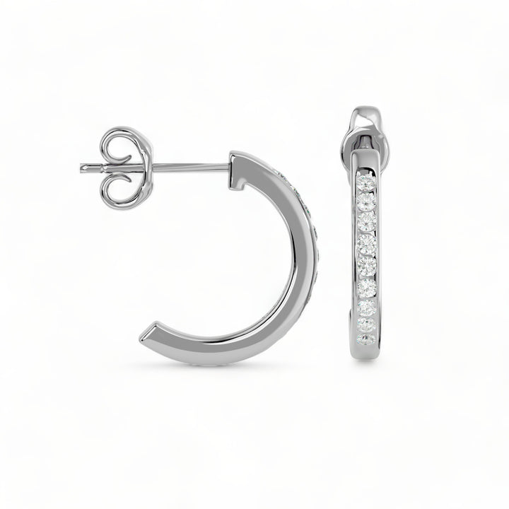 ROUND HOOPS MOISSANITE STUD EARRINGS (2 CT. TW.)