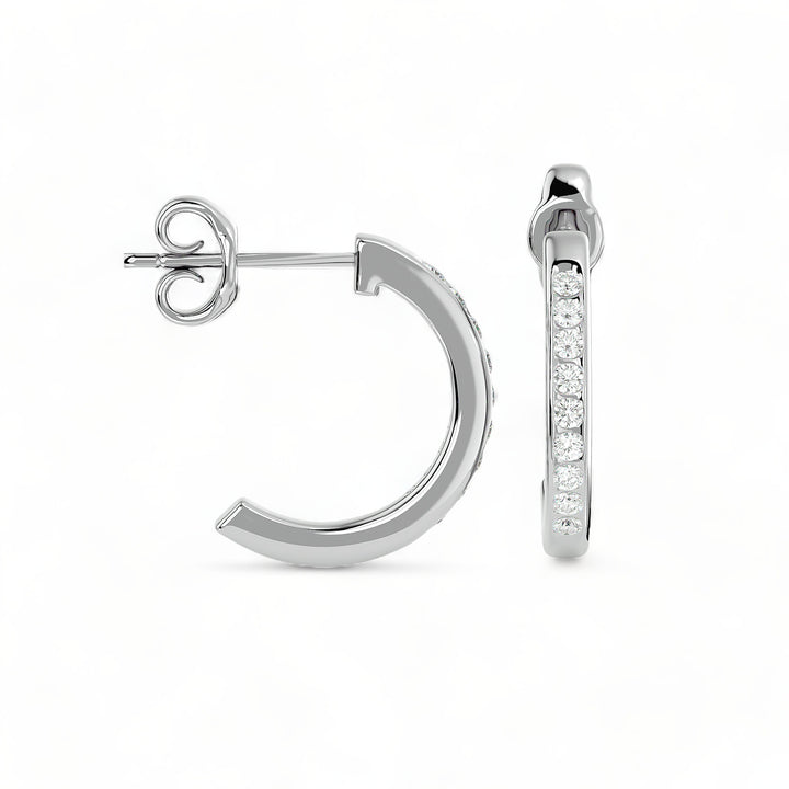 ROUND HOOPS MOISSANITE STUD EARRINGS (2 CT. TW.)