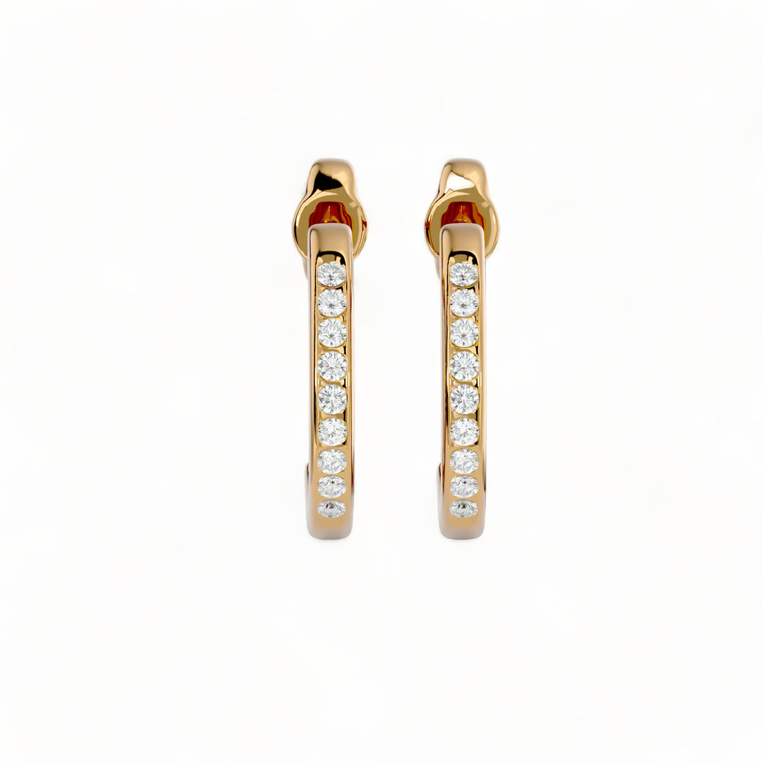 ROUND HOOPS MOISSANITE STUD EARRINGS (2 CT. TW.)