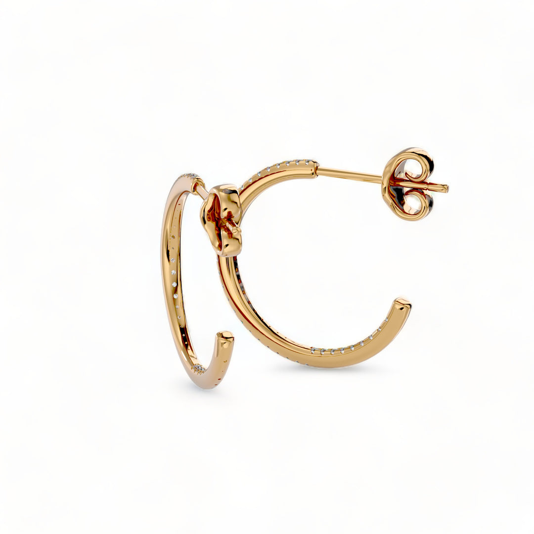 ROUND HOOPS MOISSANITE STUD EARRINGS (2 CT. TW.)