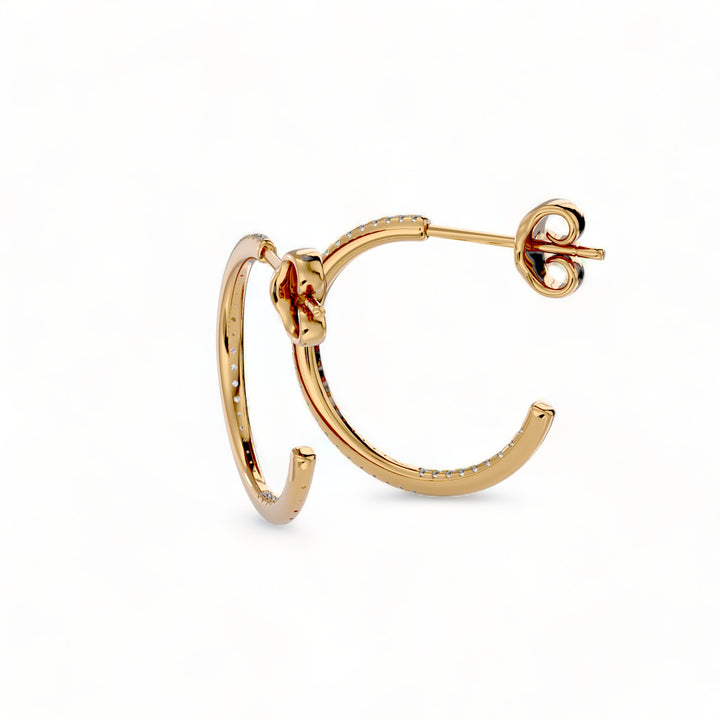 ROUND HOOPS MOISSANITE STUD EARRINGS (2 CT. TW.)