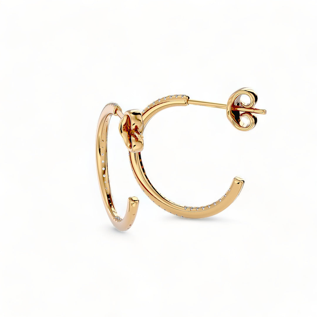 ROUND HOOPS MOISSANITE STUD EARRINGS (2 CT. TW.)