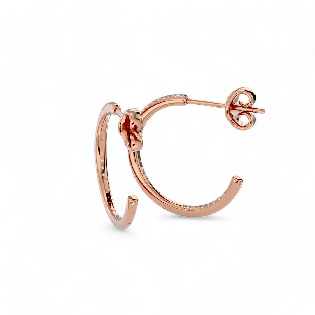 ROUND HOOPS MOISSANITE STUD EARRINGS (2 CT. TW.)