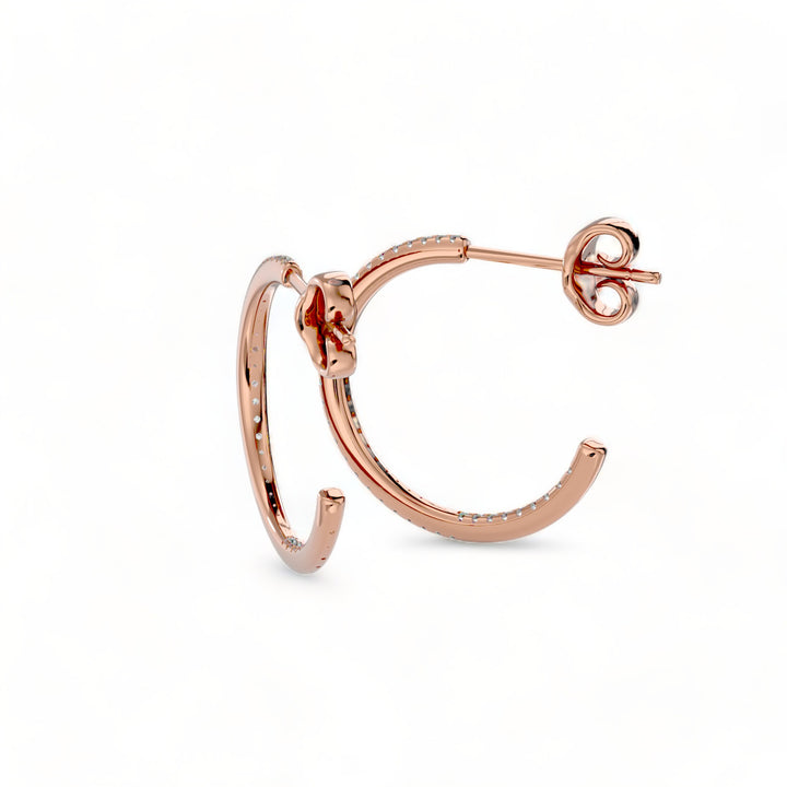 ROUND HOOPS MOISSANITE STUD EARRINGS (2 CT. TW.)