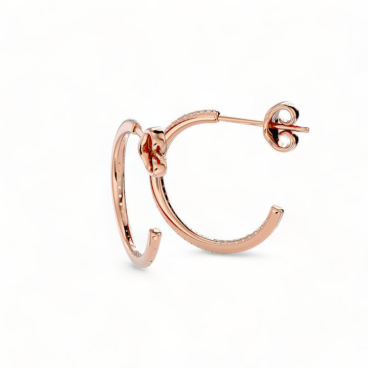 ROUND HOOPS MOISSANITE STUD EARRINGS (2 CT. TW.)