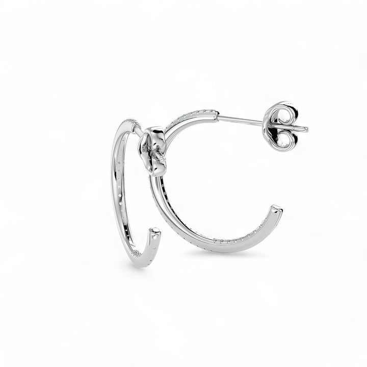 ROUND HOOPS MOISSANITE STUD EARRINGS (2 CT. TW.)