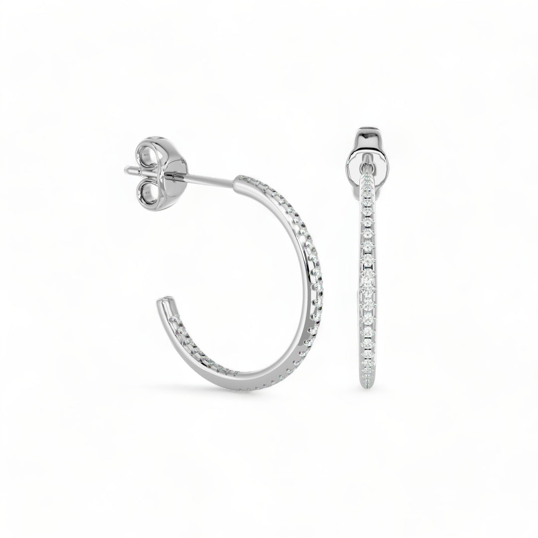 ROUND HOOPS MOISSANITE STUD EARRINGS (2 CT. TW.)