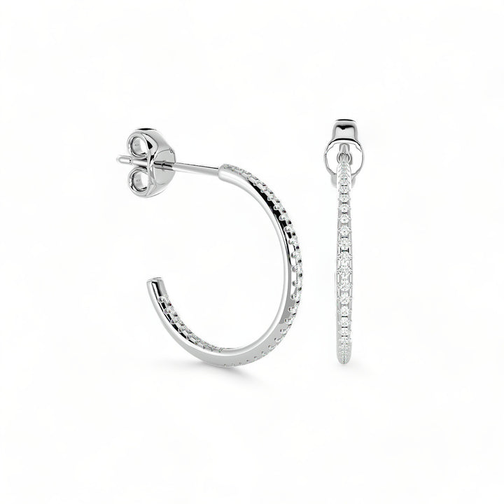 ROUND HOOPS MOISSANITE STUD EARRINGS (2 CT. TW.)