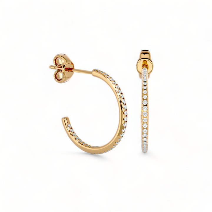 ROUND HOOPS MOISSANITE STUD EARRINGS (2 CT. TW.)