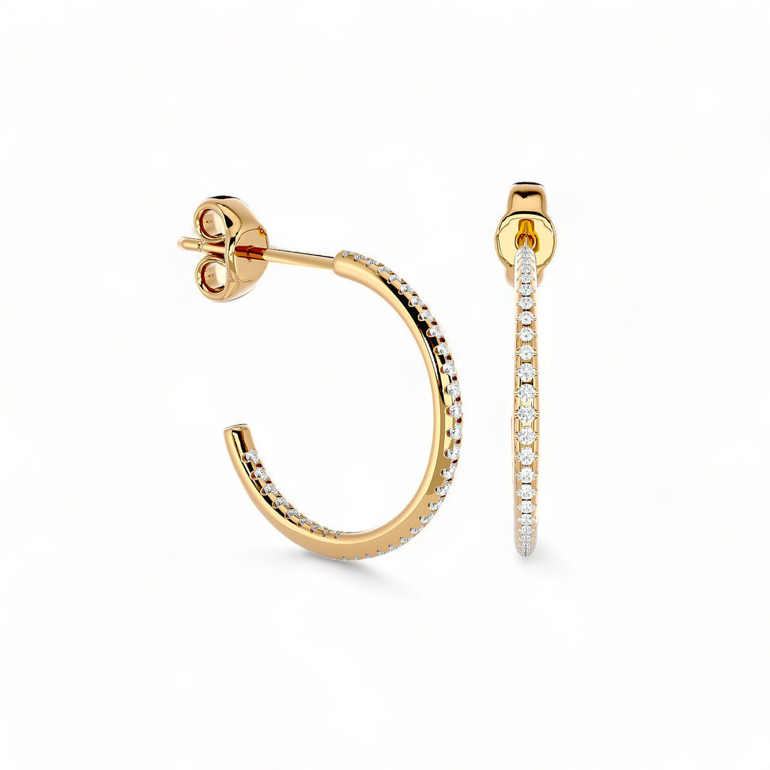 ROUND HOOPS MOISSANITE STUD EARRINGS (2 CT. TW.)