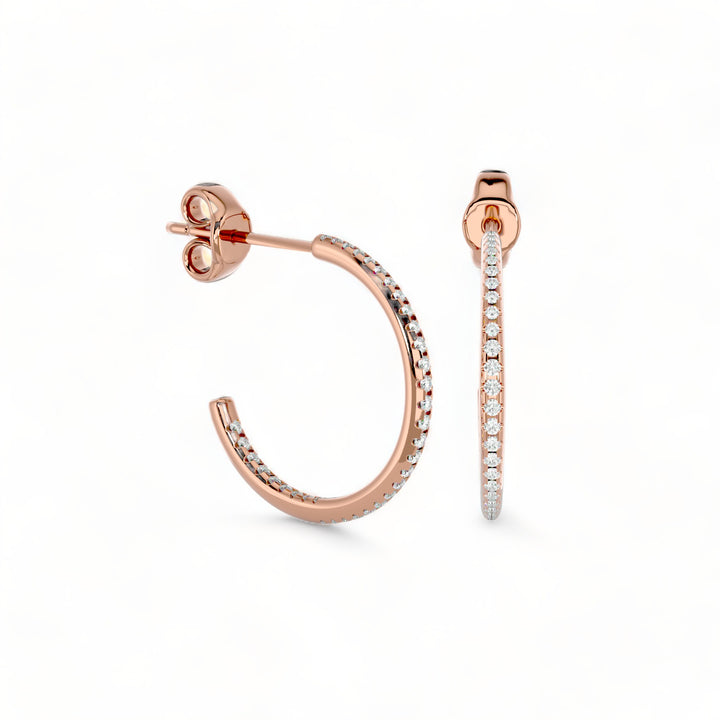 ROUND HOOPS MOISSANITE STUD EARRINGS (2 CT. TW.)