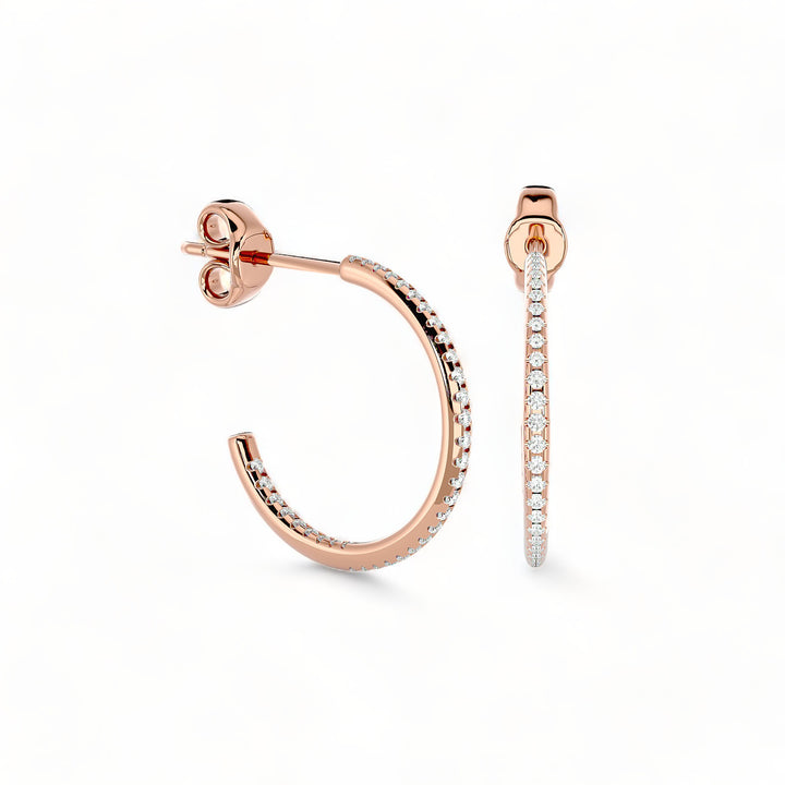 ROUND HOOPS MOISSANITE STUD EARRINGS (2 CT. TW.)