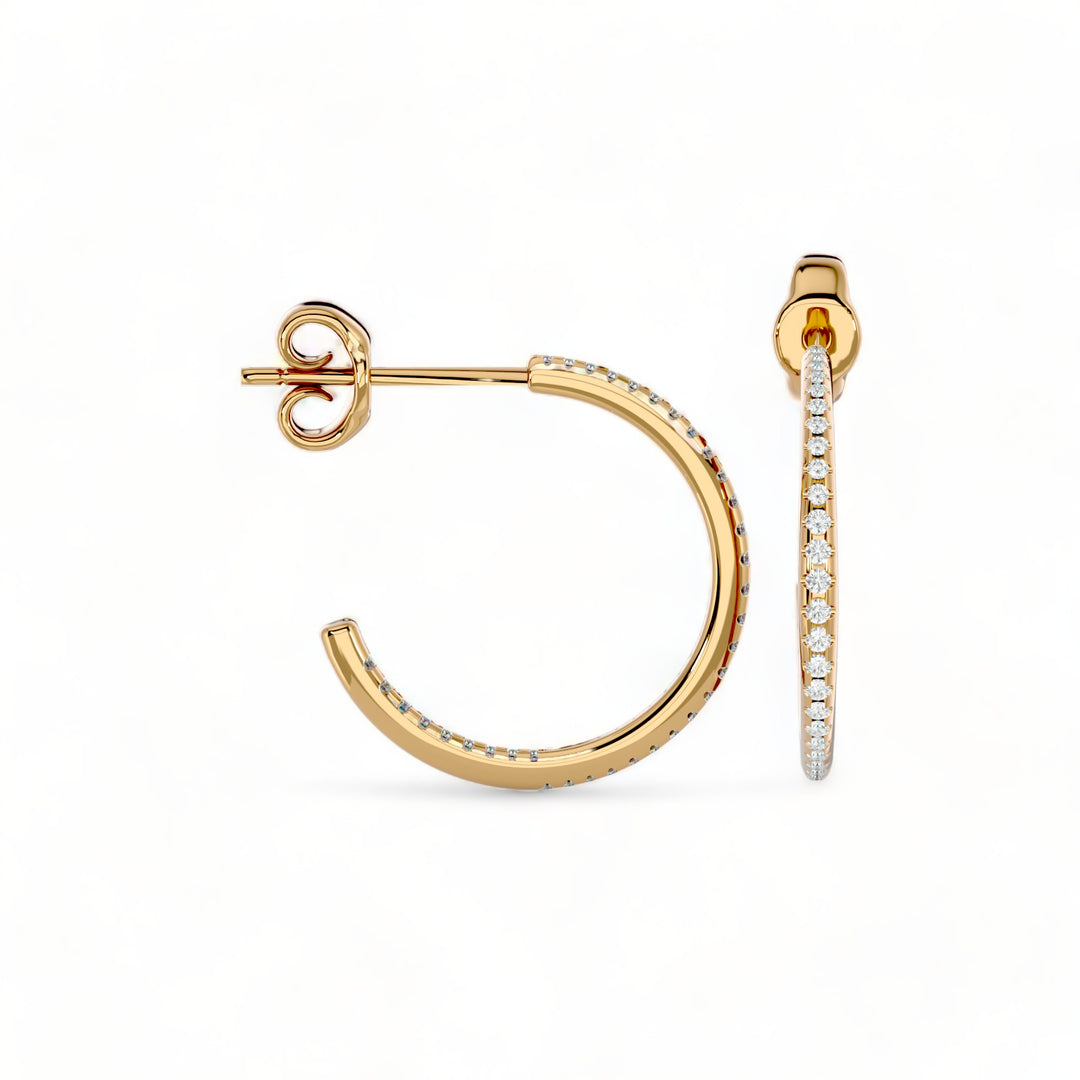 ROUND HOOPS MOISSANITE STUD EARRINGS (2 CT. TW.)