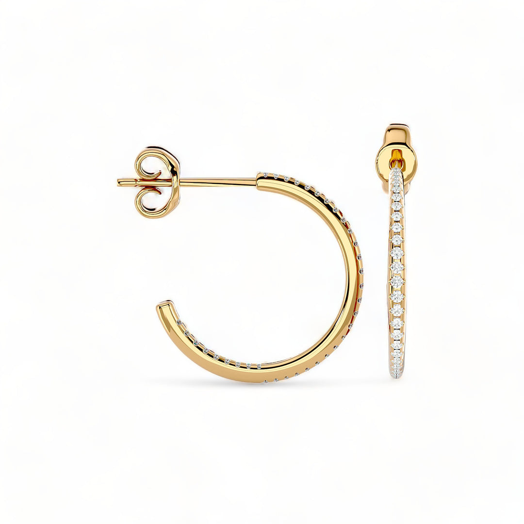 ROUND HOOPS MOISSANITE STUD EARRINGS (2 CT. TW.)