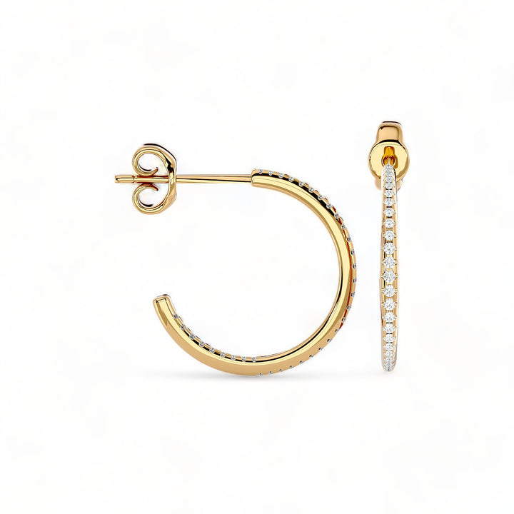 ROUND HOOPS MOISSANITE STUD EARRINGS (2 CT. TW.)