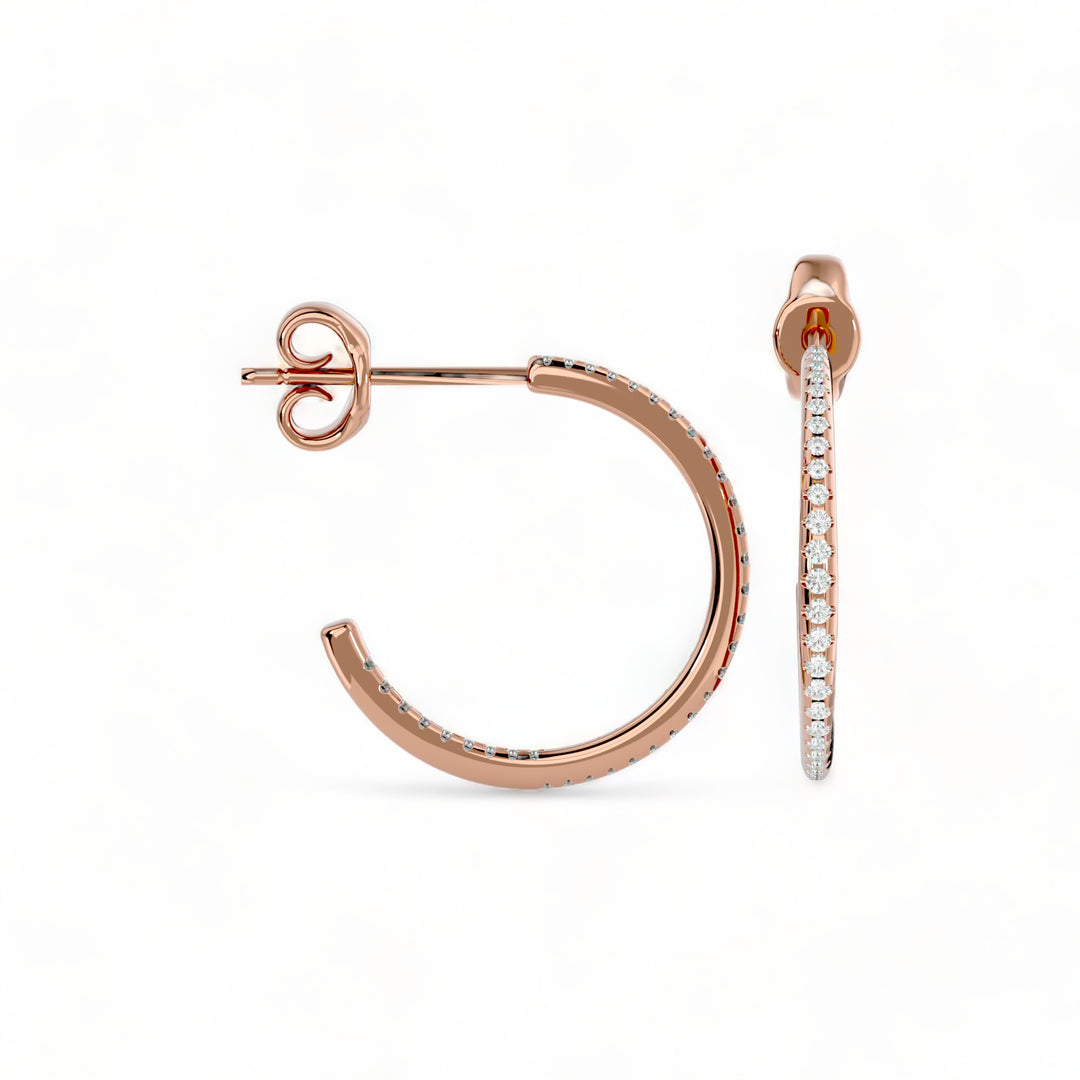 ROUND HOOPS MOISSANITE STUD EARRINGS (2 CT. TW.)