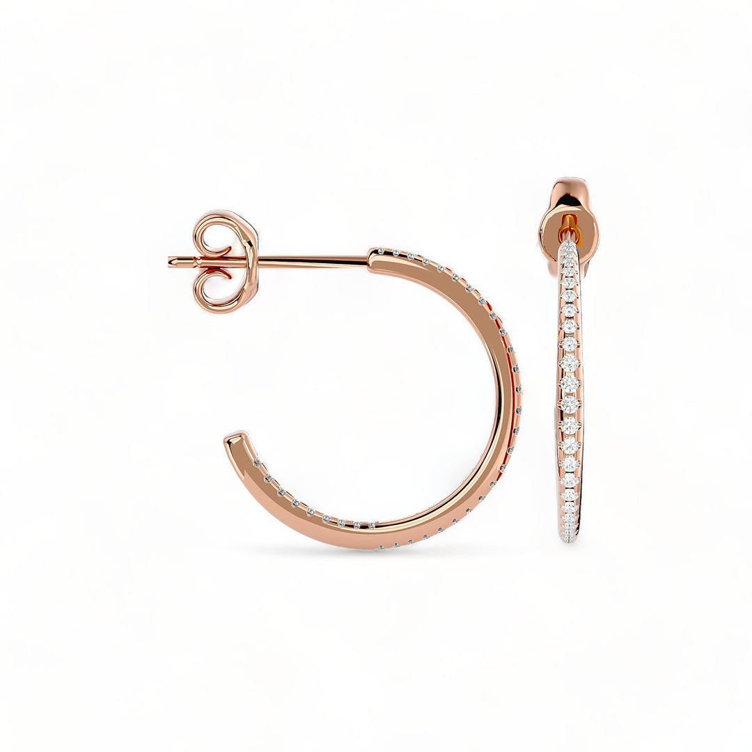 ROUND HOOPS MOISSANITE STUD EARRINGS (2 CT. TW.)