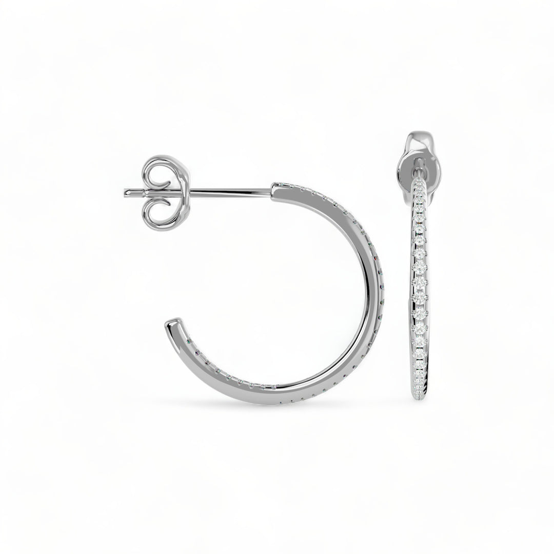 ROUND HOOPS MOISSANITE STUD EARRINGS (2 CT. TW.)