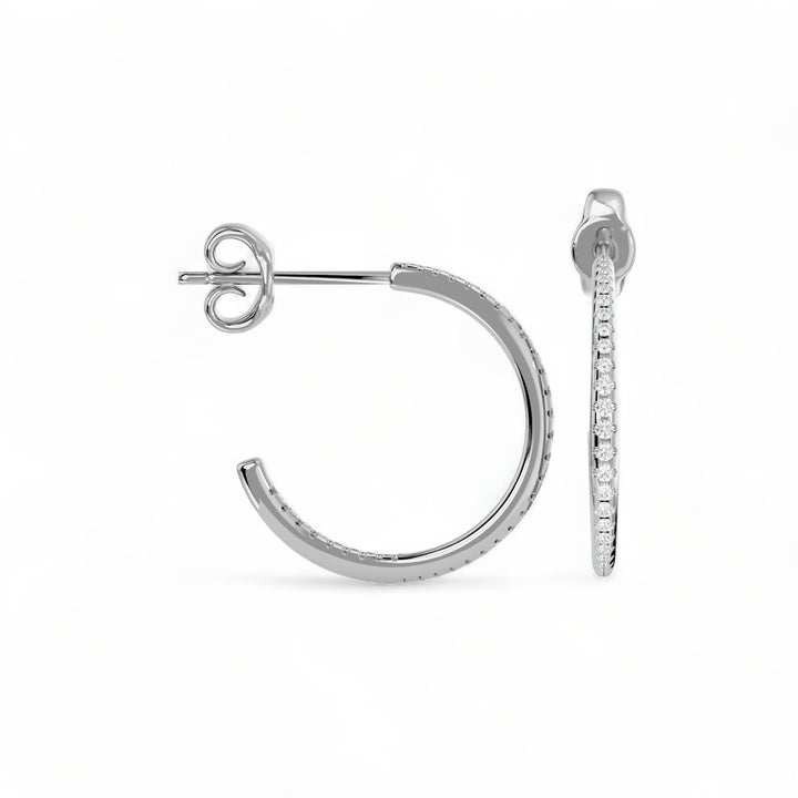 ROUND HOOPS MOISSANITE STUD EARRINGS (2 CT. TW.)