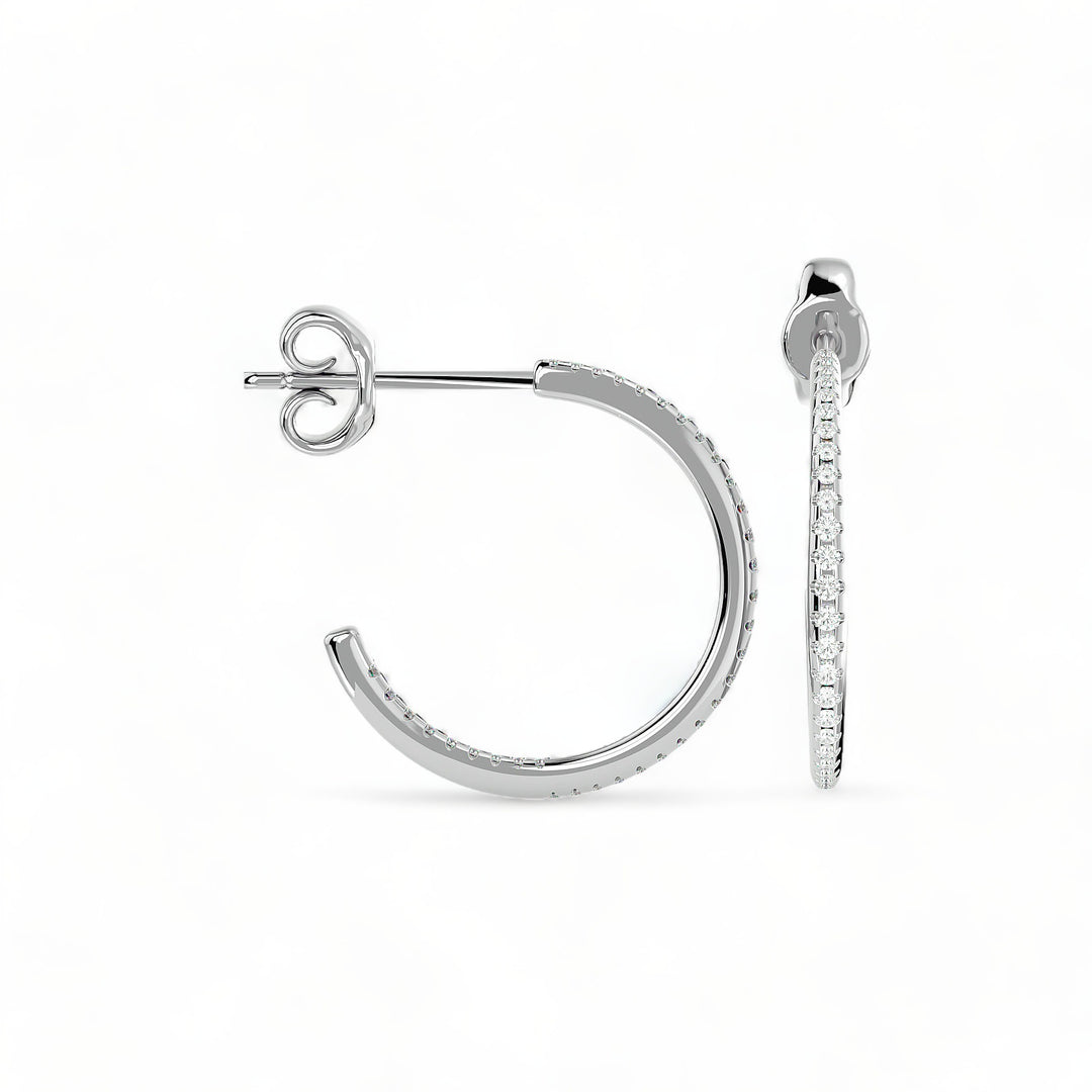 ROUND HOOPS MOISSANITE STUD EARRINGS (2 CT. TW.)