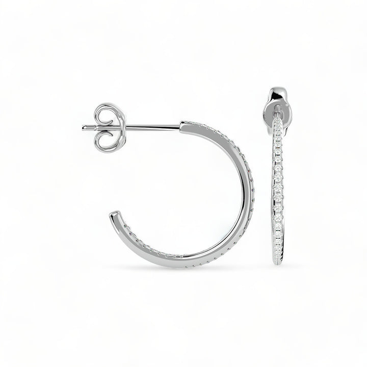 ROUND HOOPS MOISSANITE STUD EARRINGS (2 CT. TW.)