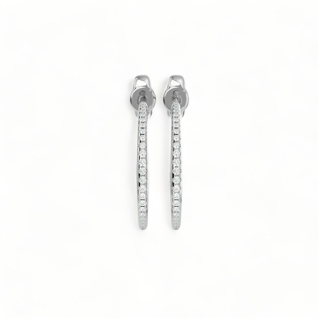 ROUND HOOPS MOISSANITE STUD EARRINGS (2 CT. TW.)