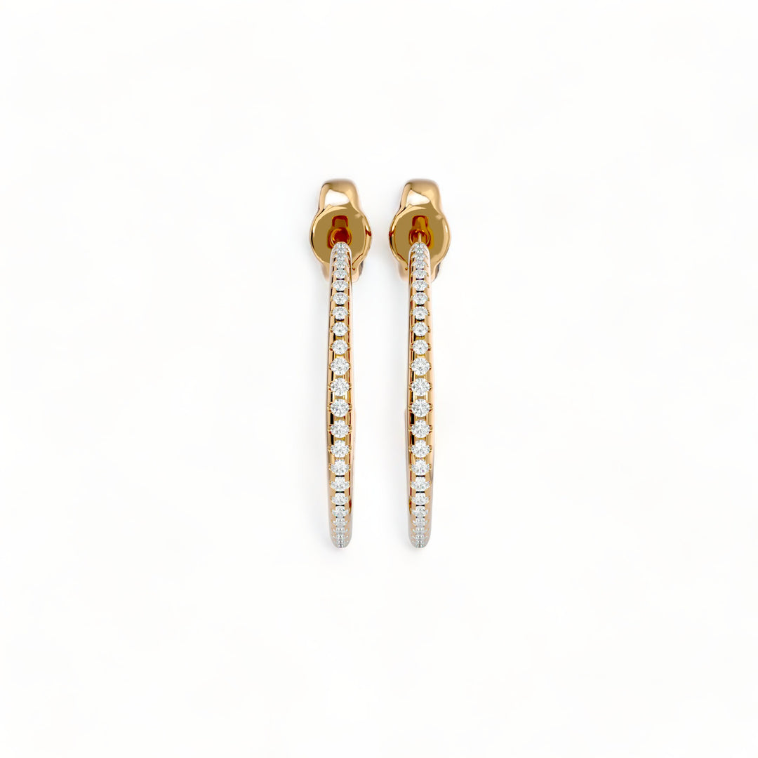 ROUND HOOPS MOISSANITE STUD EARRINGS (2 CT. TW.)