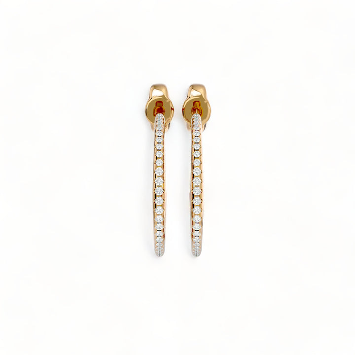 ROUND HOOPS MOISSANITE STUD EARRINGS (2 CT. TW.)