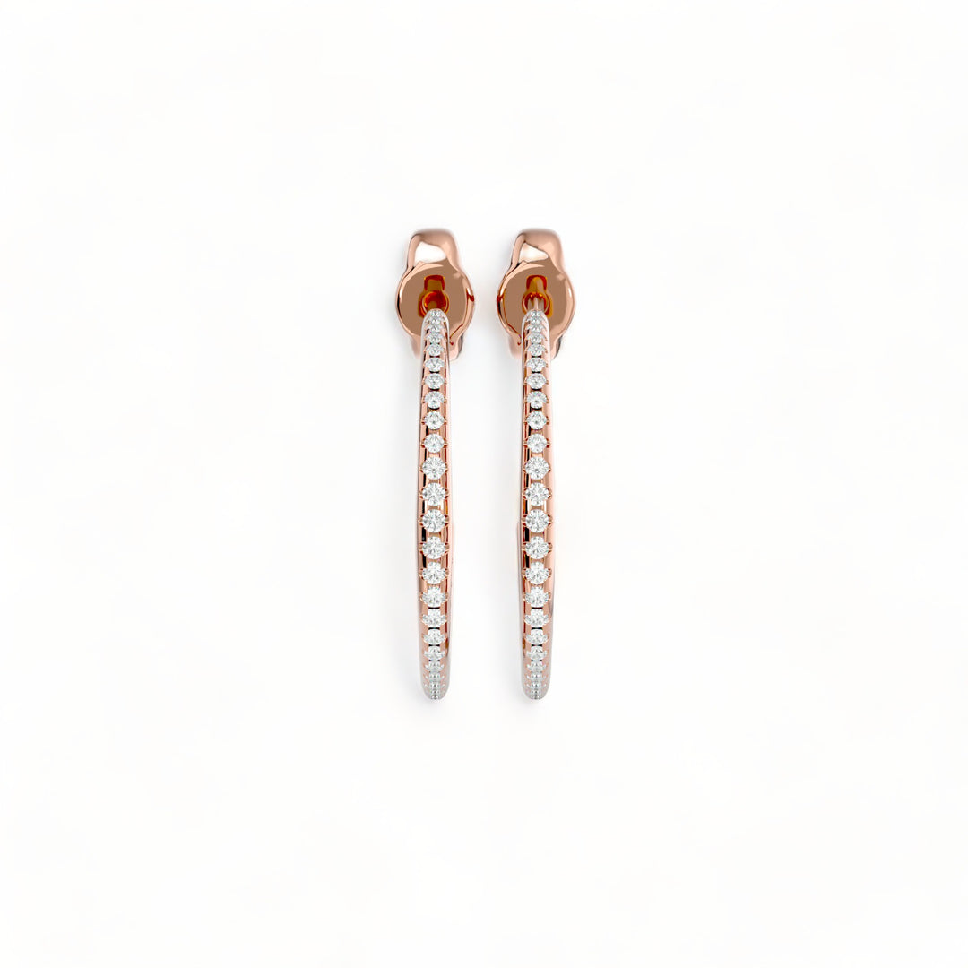 ROUND HOOPS MOISSANITE STUD EARRINGS (2 CT. TW.)