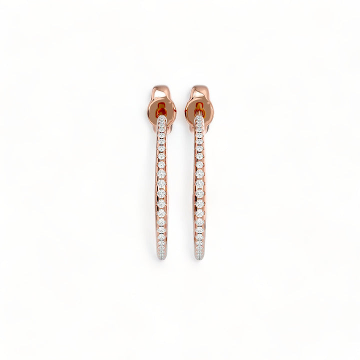 ROUND HOOPS MOISSANITE STUD EARRINGS (2 CT. TW.)