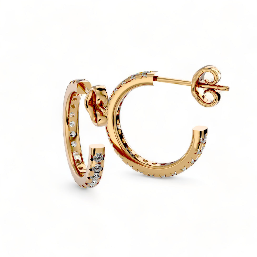 ROUND HOOPS MOISSANITE STUD EARRINGS (2 CT. TW.)