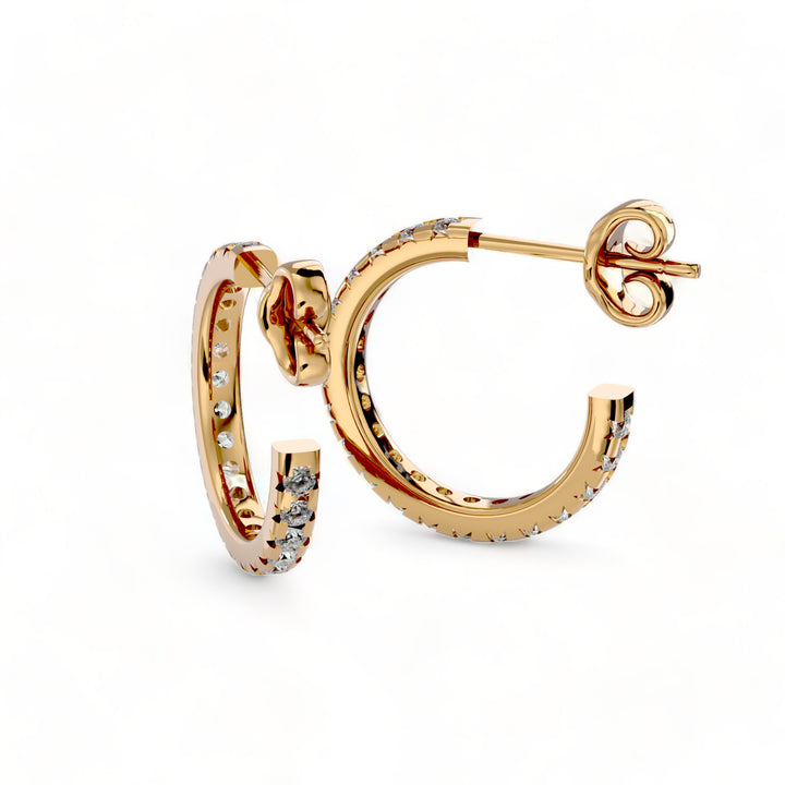 ROUND HOOPS MOISSANITE STUD EARRINGS (2 CT. TW.)