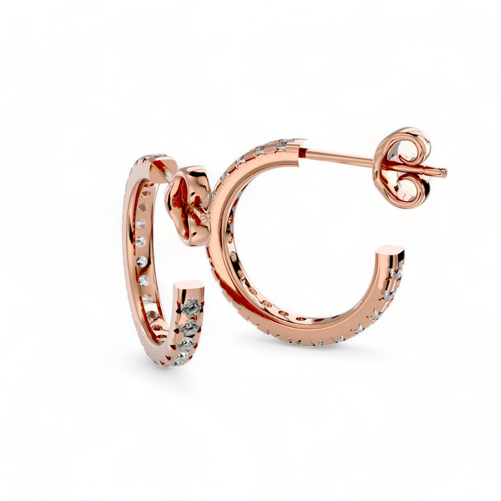 ROUND HOOPS MOISSANITE STUD EARRINGS (2 CT. TW.)