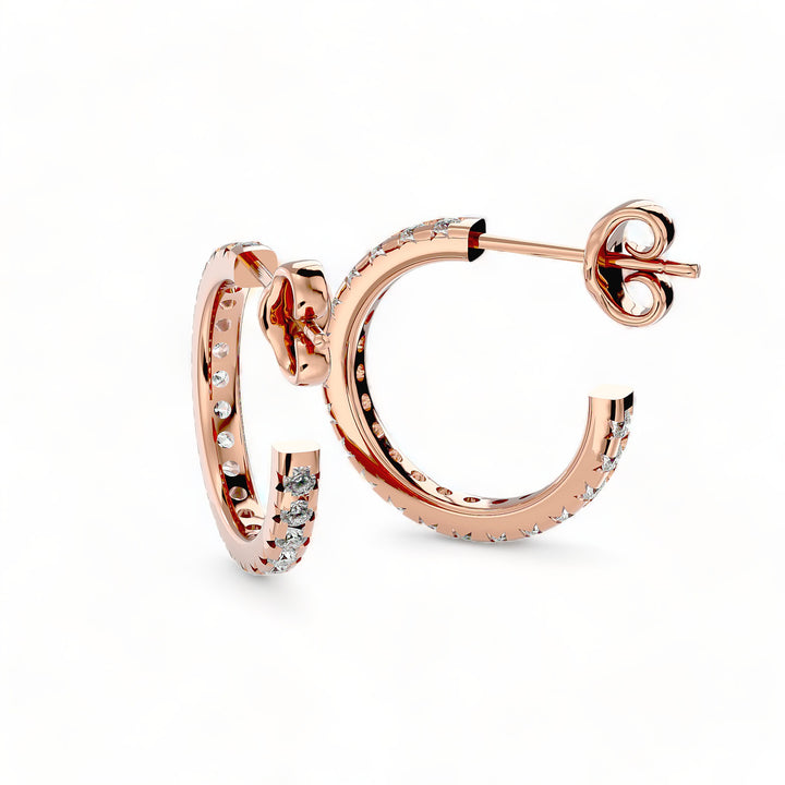 ROUND HOOPS MOISSANITE STUD EARRINGS (2 CT. TW.)