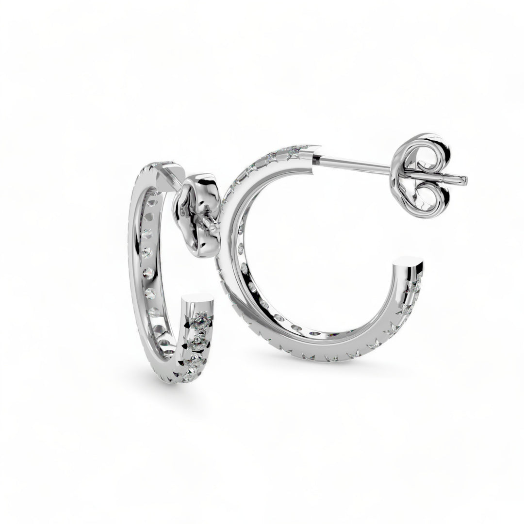 ROUND HOOPS MOISSANITE STUD EARRINGS (2 CT. TW.)