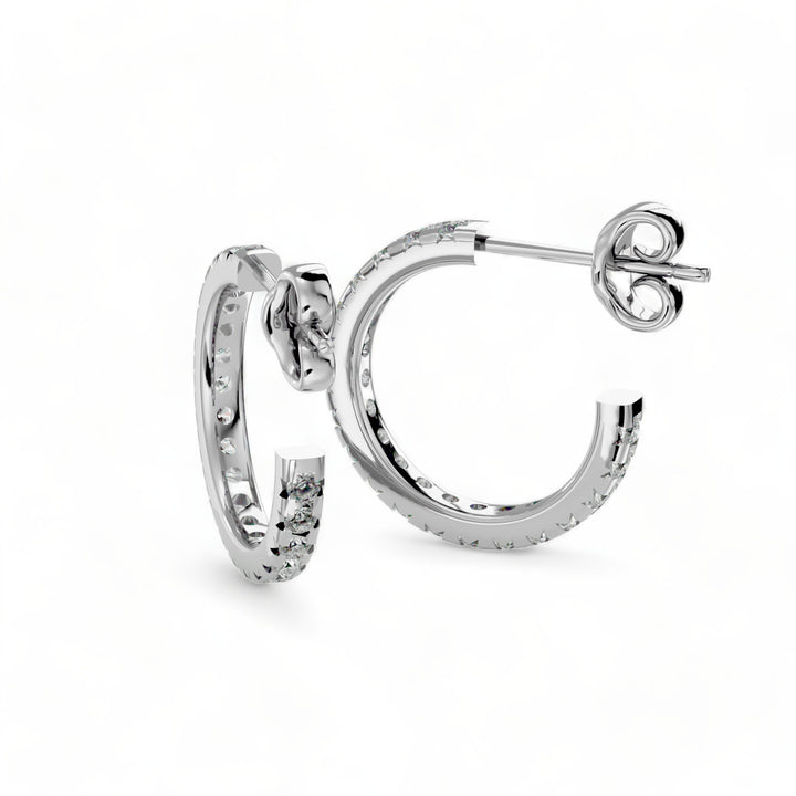 ROUND HOOPS MOISSANITE STUD EARRINGS (2 CT. TW.)