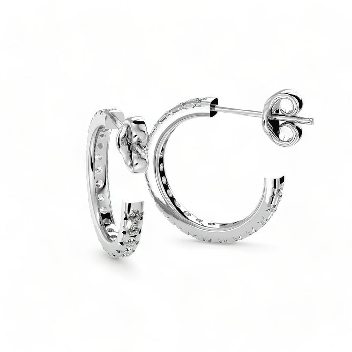 ROUND HOOPS MOISSANITE STUD EARRINGS (2 CT. TW.)