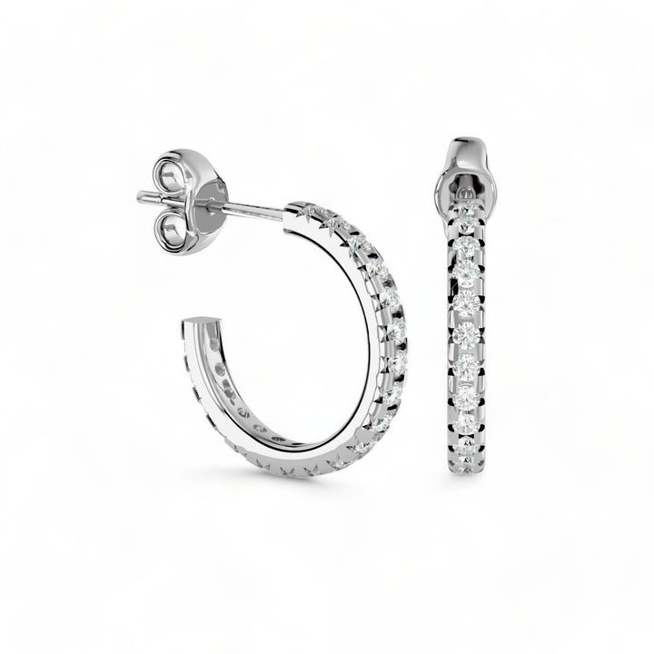 ROUND HOOPS MOISSANITE STUD EARRINGS (2 CT. TW.)