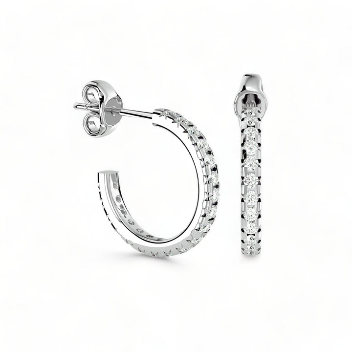 ROUND HOOPS MOISSANITE STUD EARRINGS (2 CT. TW.)