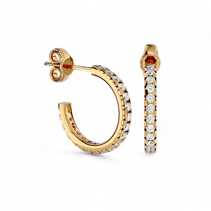 ROUND HOOPS MOISSANITE STUD EARRINGS (2 CT. TW.)