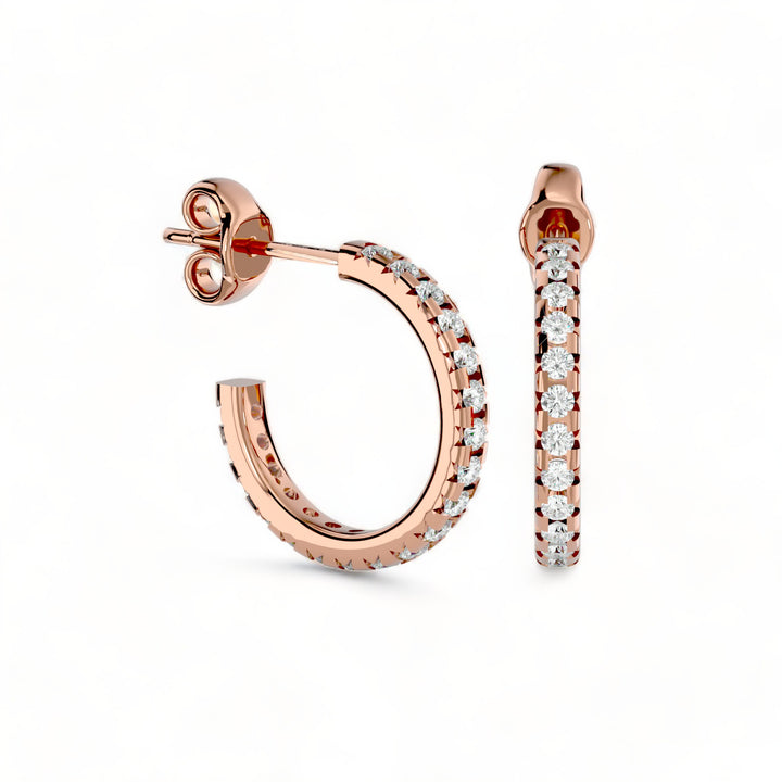 ROUND HOOPS MOISSANITE STUD EARRINGS (2 CT. TW.)