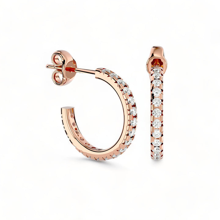 ROUND HOOPS MOISSANITE STUD EARRINGS (2 CT. TW.)