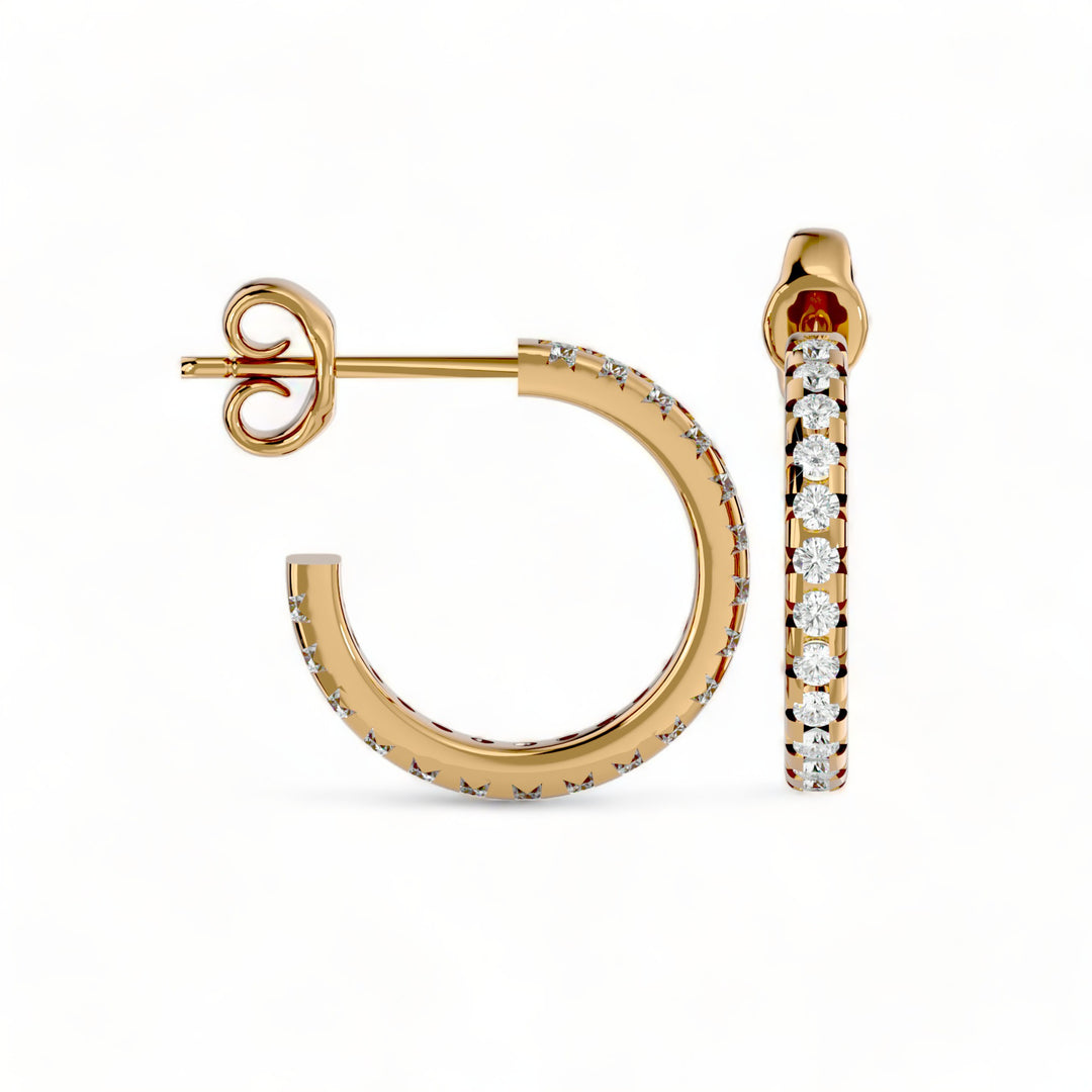 ROUND HOOPS MOISSANITE STUD EARRINGS (2 CT. TW.)