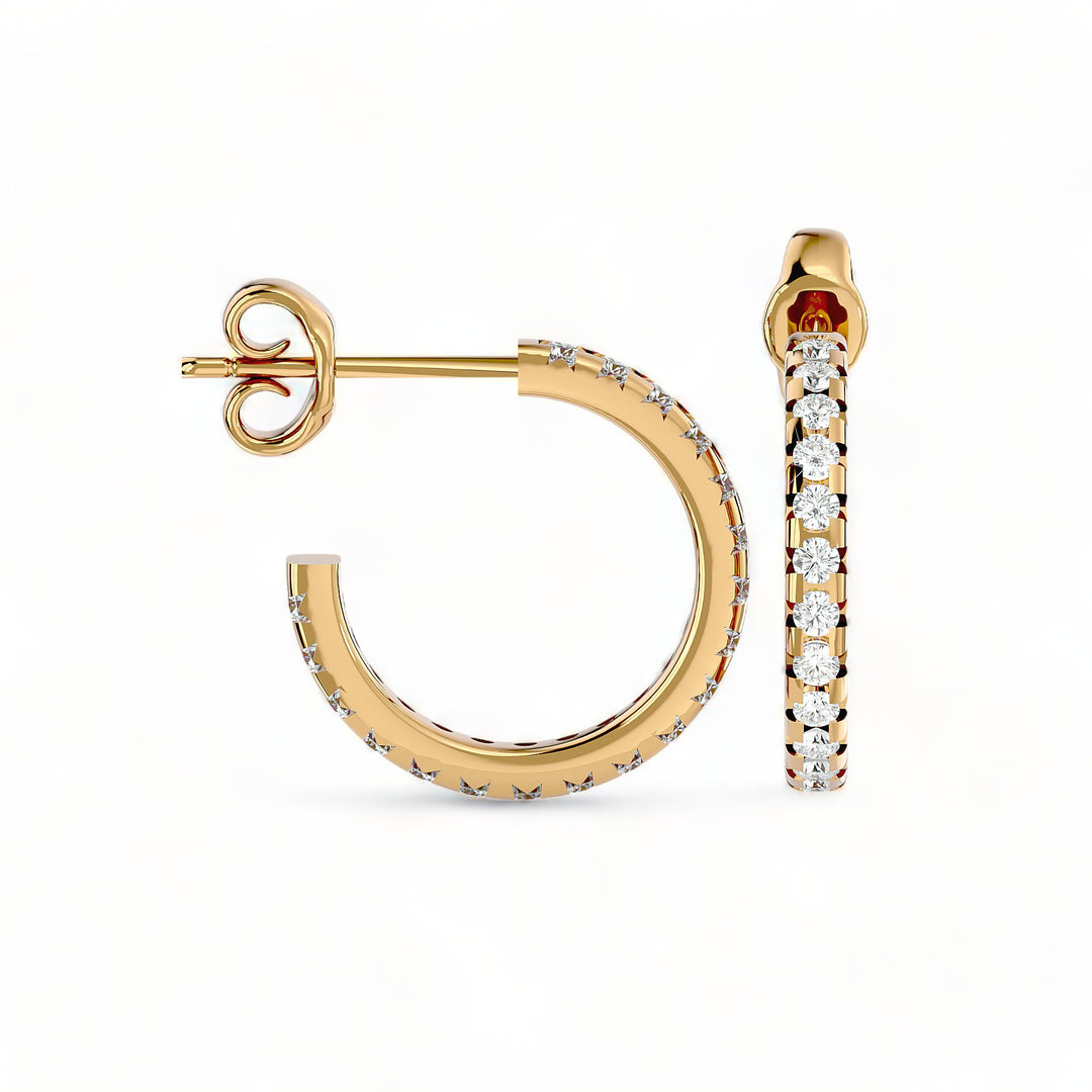 ROUND HOOPS MOISSANITE STUD EARRINGS (2 CT. TW.)