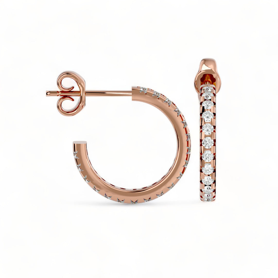 ROUND HOOPS MOISSANITE STUD EARRINGS (2 CT. TW.)